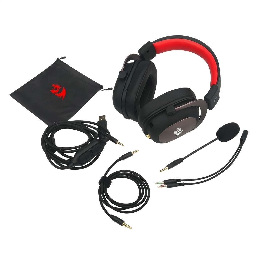 REDRAGON Over-Ear ZEUS 2 USB Gaming Headset – Black